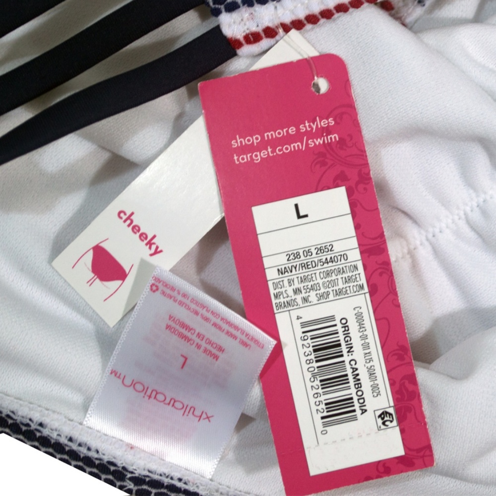 Xhilaration Strappy Pique Cheeky Bikini Bo… - Picture 8 of 9